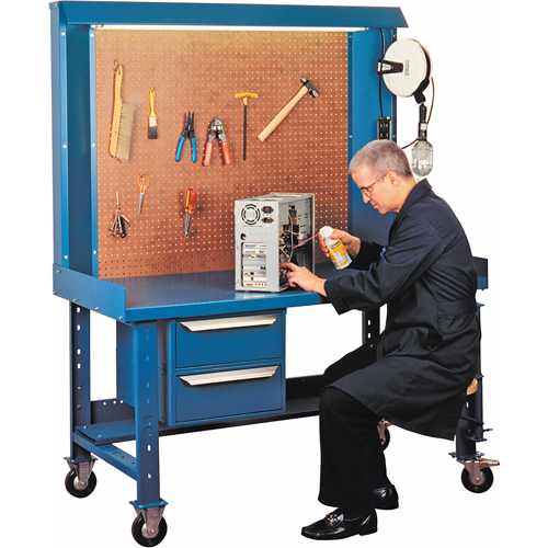 Maxi-Bench Workstation, Steel/Wood Surface, 60" W x 30" D x 76" H - Workbench Station - FF068