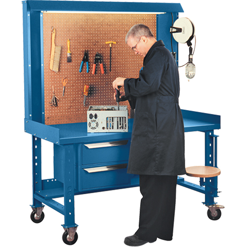Maxi-Bench Workstation, Steel/Wood Surface, 60" W x 30" D x 76" H - Workbench Station - FF068