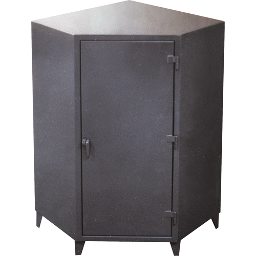 Corner Cabinets, Steel, 4 Shelves, 72" H x 48" W x 24" D, Grey - Storage Cabinet - FG850