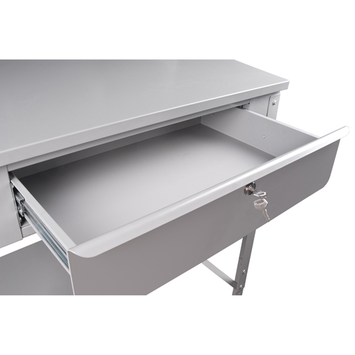 Open Floor Style Shop Desk, 34-1/2" W x 30" D x 53" H, Grey - All-Purpose Shop Desk - FI519