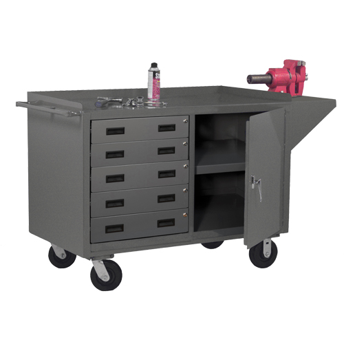 Mobile Bench Cabinet, Steel Surface - Mobile Cabinet Workbench - FI861