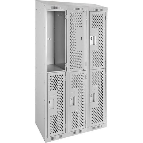 Clean Line™ Lockers, 2 -tier, Bank of 3, 36