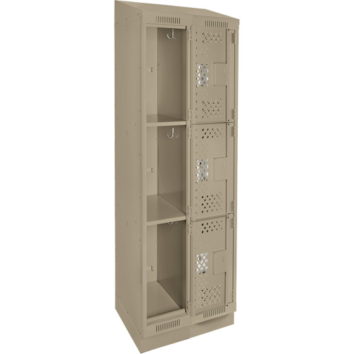 Clean Line™ Lockers, 3 -tier, Bank of 2, 24