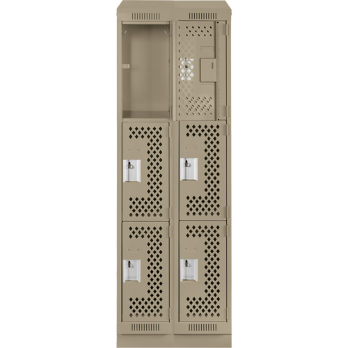 Clean Line™ Lockers, 3 -tier, Bank of 2, 24