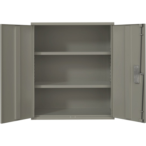 Lo-Boy Storage Cabinet, Steel, 2 Shelves, 40" H x 36" W x 18" D, Grey - Storage Cabinet - FL783