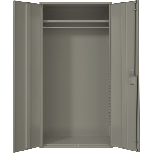Wardrobe Storage Cabinet, Steel, 36" W x 18" D x 72" H, Grey - Wardrobe Cabinet - FL791