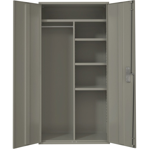 Combination Storage Cabinet, Steel, 6 Shelves, 72" H x 36" W x 18" D, Grey - Storage Cabinet - FL794