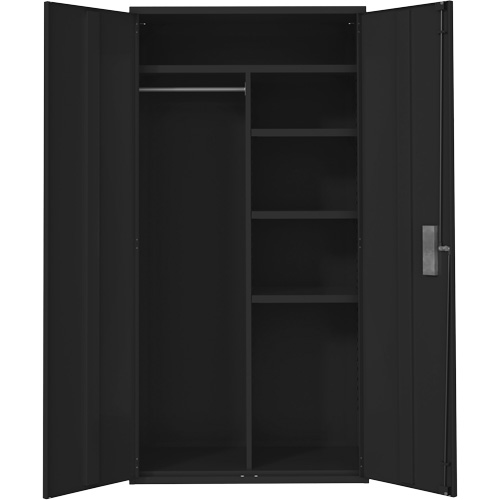 Combination Storage Cabinet, Steel, 6 Shelves, 72" H x 36" W x 18" D, Black - Storage Cabinet - FL795