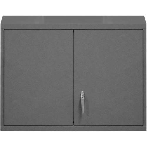Wall-Mounted Cabinet, 27" H x 29-7/8" W x 13-11/16" D, 2 Shelves, Steel, Grey