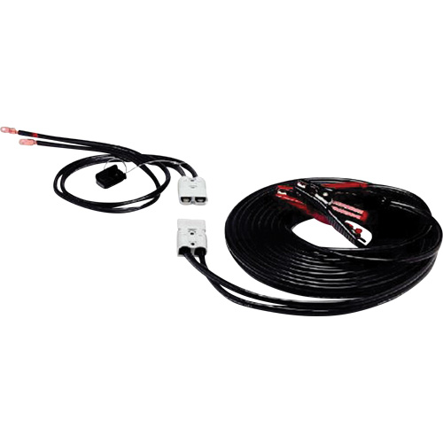 Heavy-Duty Fully Insulated Clamps with Side Terminal Adapters, 4 AWG, 500 A, 25' Cable