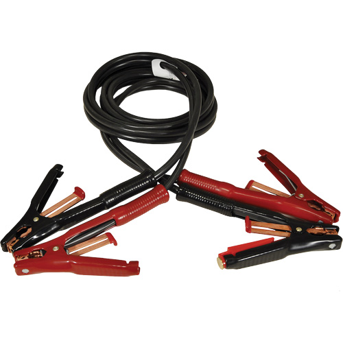 Super Heavy-Duty Booster Cable with Flexi-Spring Strain, 5 AWG, 500 A, 12' Cable