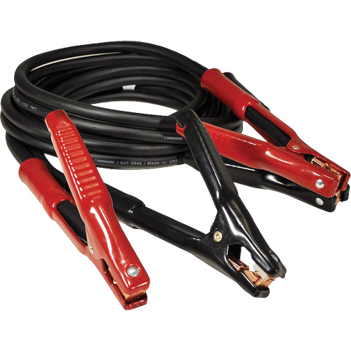 Super Heavy-Duty Booster Cable with Flexi-Spring Strain, 1/0 AWG, 800 A, 15' Cable