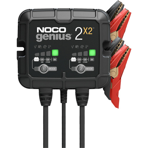 Genius 2X2™ 2-Bank, 4-Amp Battery Charger