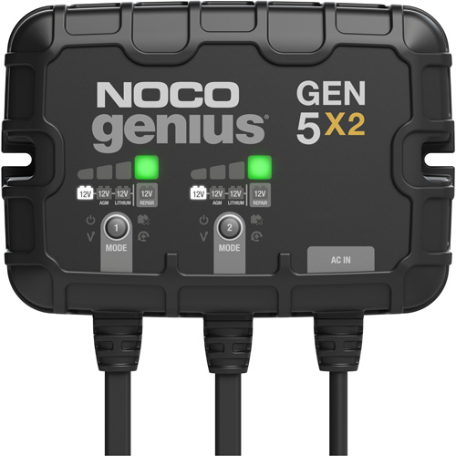 Genius Gen5X2 2-Bank, 10-Amp On-Board Battery Charger