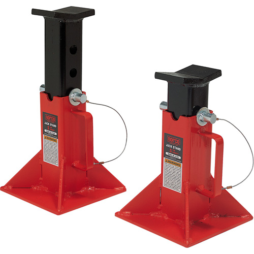 Jack Stands, Locking Pin, 5 tons Capacity, 9-1/2" - 15-3/4" H