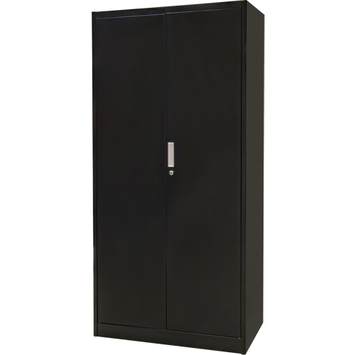 Combination Storage Cabinet, 36" W x 18" D x 72" H, Black