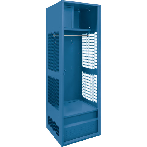 Gear Locker, Steel, 24" W x 18" D x 72" H, Dark Blue