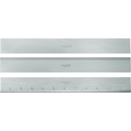 380 Series Steel Straight Edge, 12" L, 1-13/32" W, 11/64" Thickness