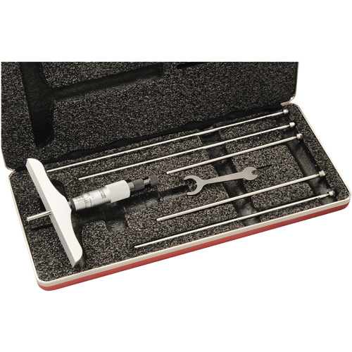 445 Series Depth Micrometer, With Ratchet Stop, 0" - 6"