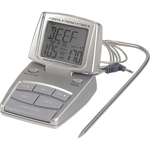 Meat Thermometer, Contact, Digital, 14-392°F (10-200°C) - Thermometer - HX158