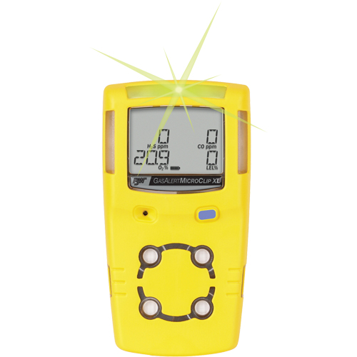 BW™ MicroClipXL Multi-Gas Detector, 4 Gas, CO/H2S/LEL/O2 - Personal Gas Detectors - HY082