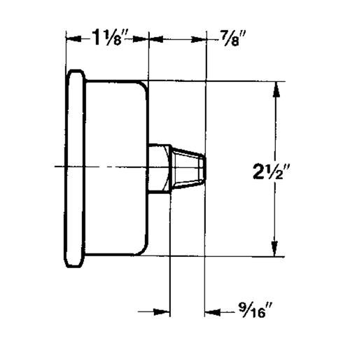 Pressure Gauges, 2-1/2" , 0 - 100 psi, Bottom Mount, Liquid Filled Analogue - Pressure Gauge - IA297