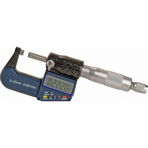 Electronic Digital Micrometer, 0 - 1" (0 - 25 mm) Range, 0.00005" (0.00127 mm) Resolution