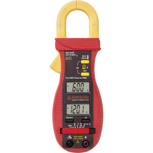 ACD-14-PLUS Clamp-On Multimeter with Dual Display, AC/DC Voltage, AC Current