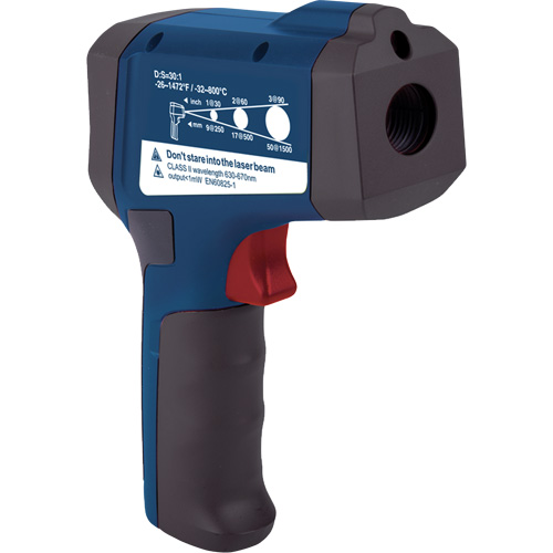 Professional Infrared Thermometer, -26 - 1472° F ( -32 - 800° C ), 30:1, Adjustable Emmissivity - IR Thermometer - IC114