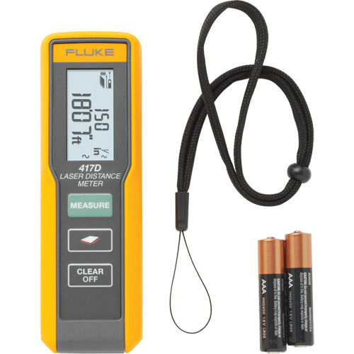 417D Laser Distance Meter, 0.6' - 131' (0.2 m - 40 m) Range, Digital (Electronic) - Distance Measuring Tool - IC331