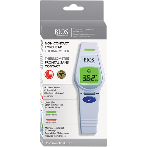 Non-Contact Forehead Thermometer, 0°C - 100.0°C (32.0°F - 212.0°F), Fixed Emmissivity - IR Thermometer - IC614