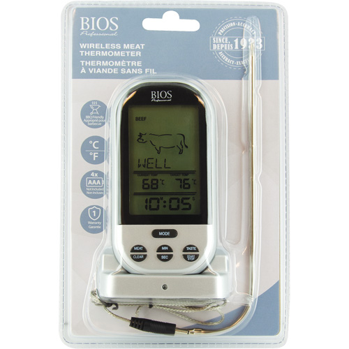 Wireless Meat & Poultry Thermometer, Contact, Digital, 32-482°F (0-250°C) - Thermometer - IC669