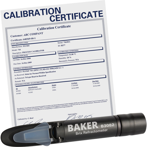 Refractometer with ISO Certificate, Analogue (Sight Glass), Brix - Refractometer - IC781