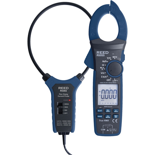 True RMS Clamp Meter Kit, AC/DC Voltage, AC/DC Current