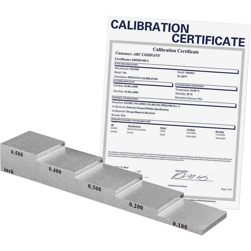 5-Step Calibration Block with ISO Certificate