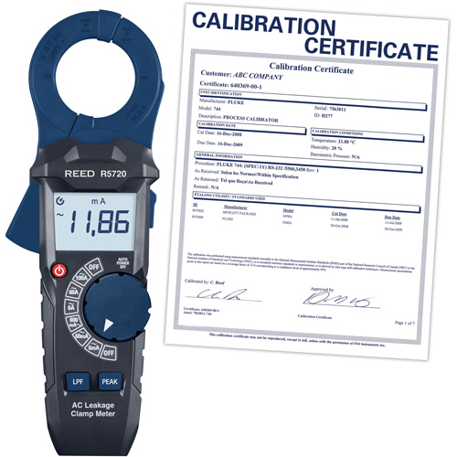 AC Leakage Clamp Meter with Calibration Certificate