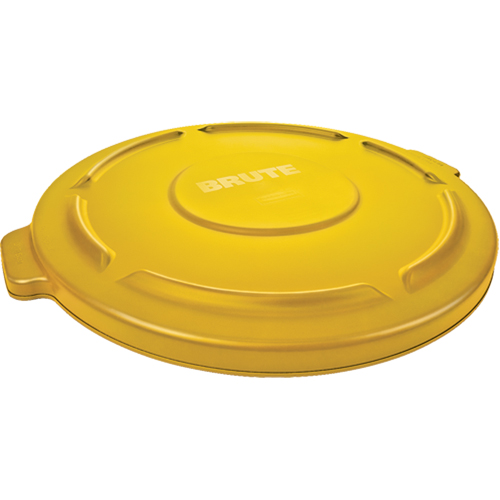 Round Brute® Tops, Flat Lid, Plastic/Polyethylene, Fits Container Size: 24-1/2" Dia.