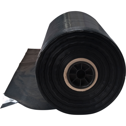 Garbage Bags, 3X Strong, 35" W x 49" L, 3 mils, Black, Open Top - Industrial Garbage Bags - JB986