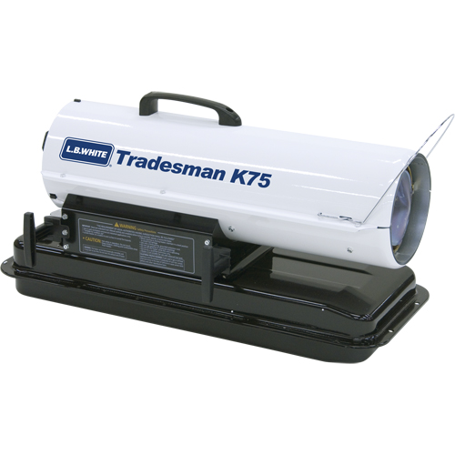 Tradesman® Forced Air Heater, Fan, Kerosene, 75,000 BTU/H