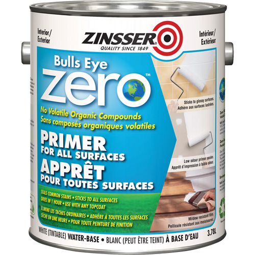 Bulls Eye Zero™ Low VOC Primer, 3.78 L, Gallon, White