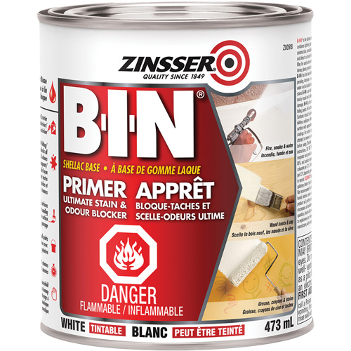 B-I-N® Shellac-Base Sealer Primer, 473 ml, Can, White