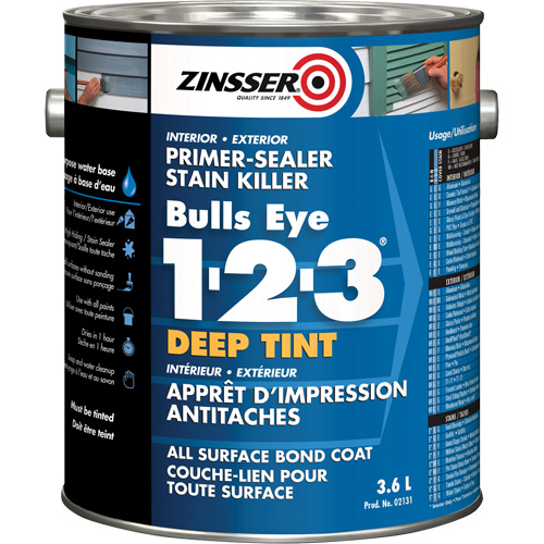 Bulls Eye 1-2-3® Deep Tint Primer, 3.6 L, Gallon, White