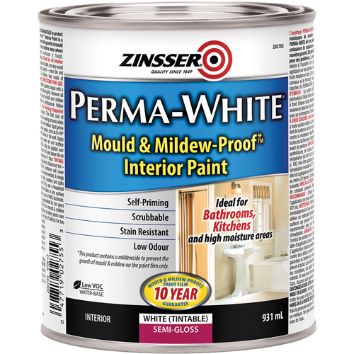 Perma-White® Mold & Mildew-Proof™ Interior Paint, 931 ml, Can, White