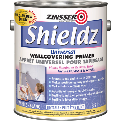 Shieldz® Universal Wall Covering Primer, 3.7 L, Gallon, White