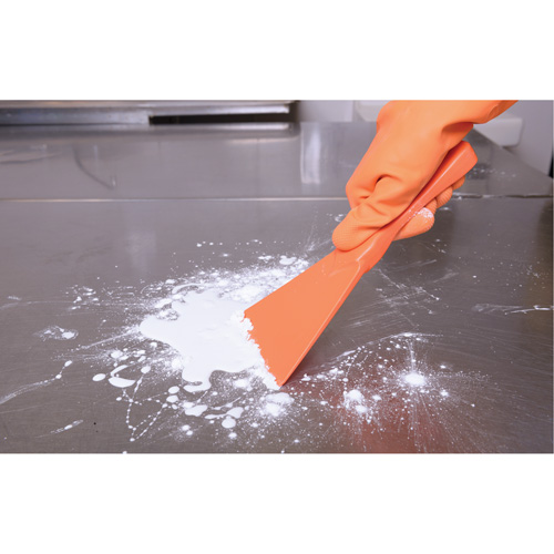 Large Hand Scraper, Yellow, 4" W x 10" L - Food Hygiene Scraper - JL502