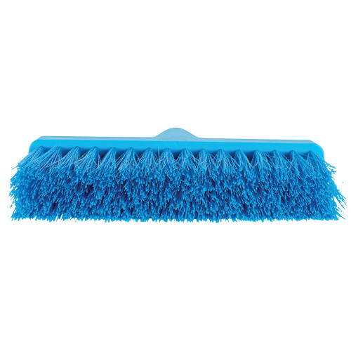 ColorCore Angle Head Broom, Medium Bristles, 10", Polypropylene, Blue - Food Hygiene Broom - JM123