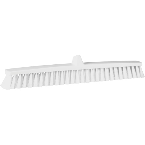 ColorCore Push Broom, Fine Bristles, 24", Polypropylene, White
