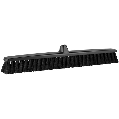 ColorCore Push Broom, Fine Bristles, 24", Polypropylene, Black