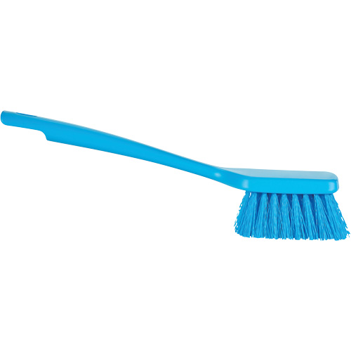 ColorCore Short Handle Brush, Stiff Bristles, 12" Long, Blue - Food Hygiene Brush - JM153