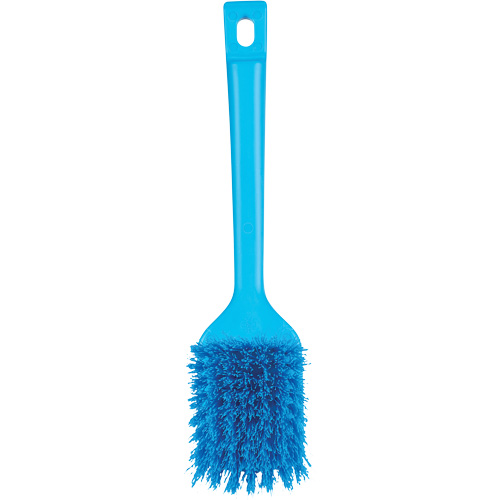 ColorCore Short Handle Brush, Stiff Bristles, 12" Long, Blue - Food Hygiene Brush - JM153